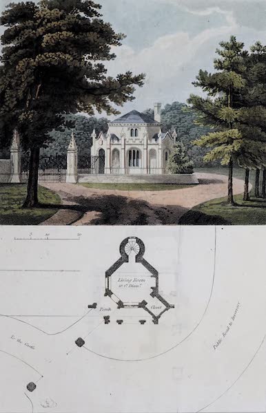 Plans and Views of Ornamental Domestic Buildings - Lodge at Tillicheun (1836)