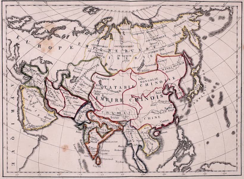 Porte-Feuille Geographique et Ethnographique [Atlas] - Carte politique de l'Asie (1820)