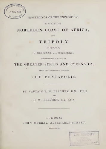 Proceedings of the Expedition to Explore the Northern Coast of Africa - Title Page