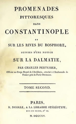 Promenades Pittoresques dans Constantinople Vol. 2 - Title Page