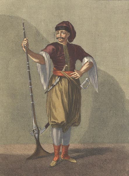 Recueil de Cent Estampes Representant Differentes Nations du Levant - Soldat Albanois (1714)