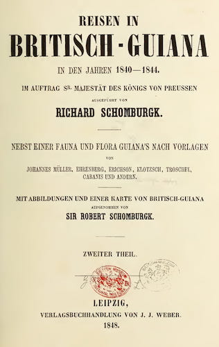 Reisen in Britisch-Guiana Vol. 2 - Title Page