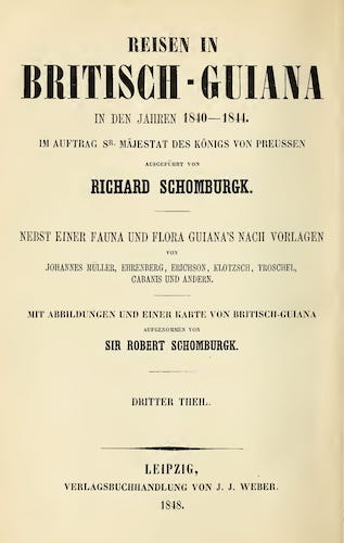 Natural History - Reisen in Britisch-Guiana Vol. 3