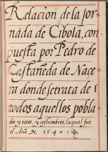 American Southwest - Relacion de la jornada de Cibola