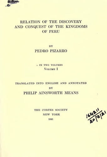 New World - Relation of the Discovery and the Conquest of the Kingdoms of Peru Vol. 1