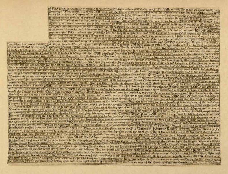 (Sheet 1) Charter Granted by Charles II Dated 3 April 1661 Confirming and Extending Former Charters