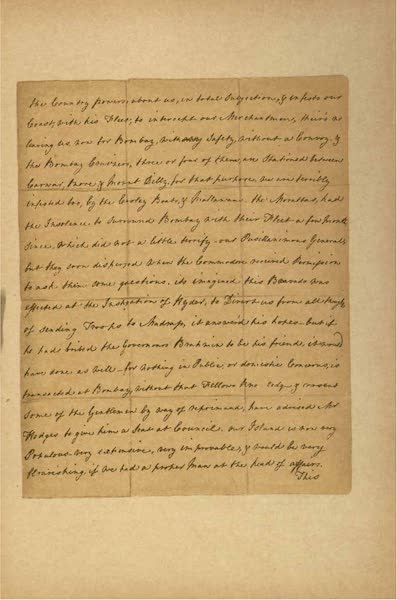 A Letter from Eliza Draper, dated Tellicherry, April, 1769 [III]