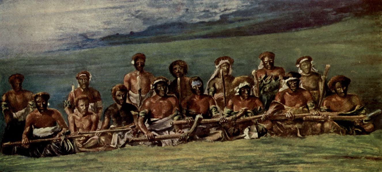 Chiefs in War Dress and Paint, Devil Country, Viti Levu, Fiji