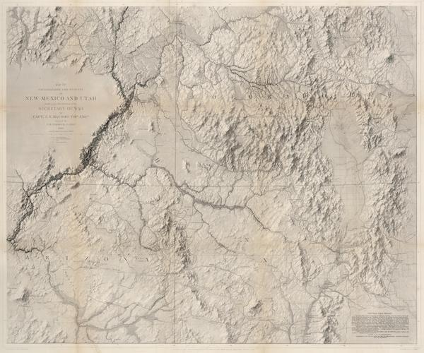 Map of Exploration and Surveys in New Mexico and Utah