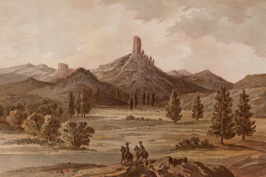 Report of the Exploring Expedition from Santa Fe - La Piedra Parada, Looking West (1876)