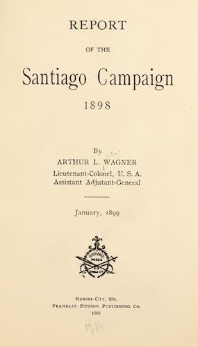 Report of the Santiago Campaign - Title Page