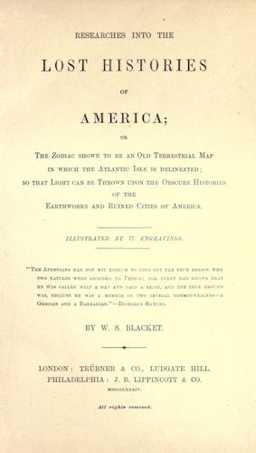 Researches into the Lost Histories of America (1884)