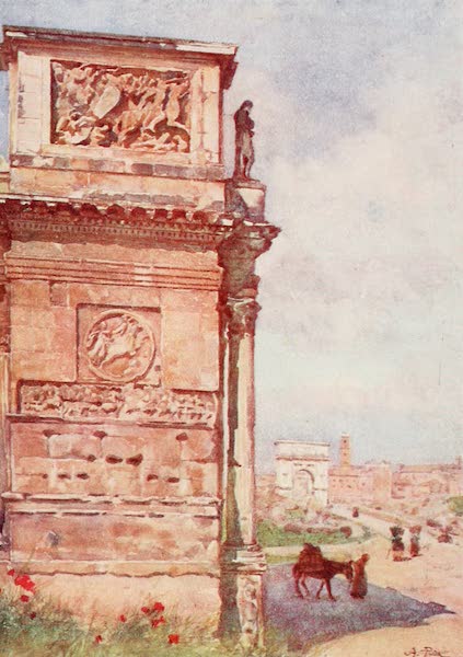 Rome, Painted and Described - Arch of Titus from the Arch of Constantine (1905)