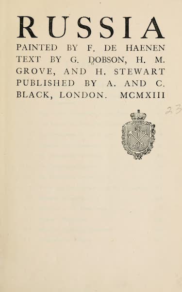 Russia, Painted and Described - Title Page (1913)