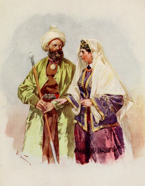 Russia, Painted and Described - A Turcoman and his Wife (1913)