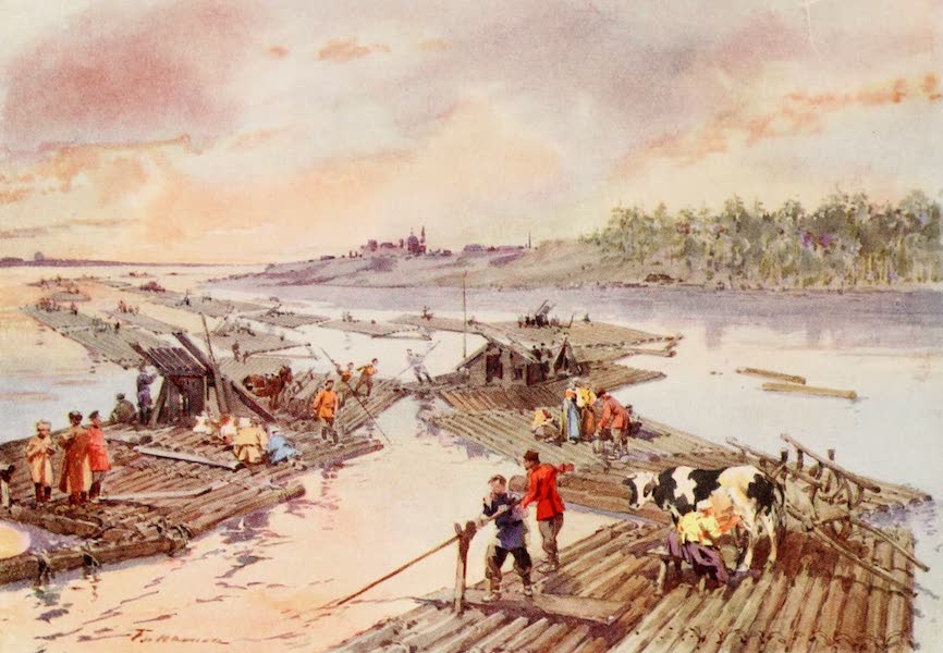 Russia, Painted and Described - Rafts on the Volga (1913)
