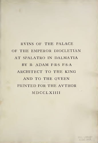 Rvins of the Palace of the Emperor Diocletia