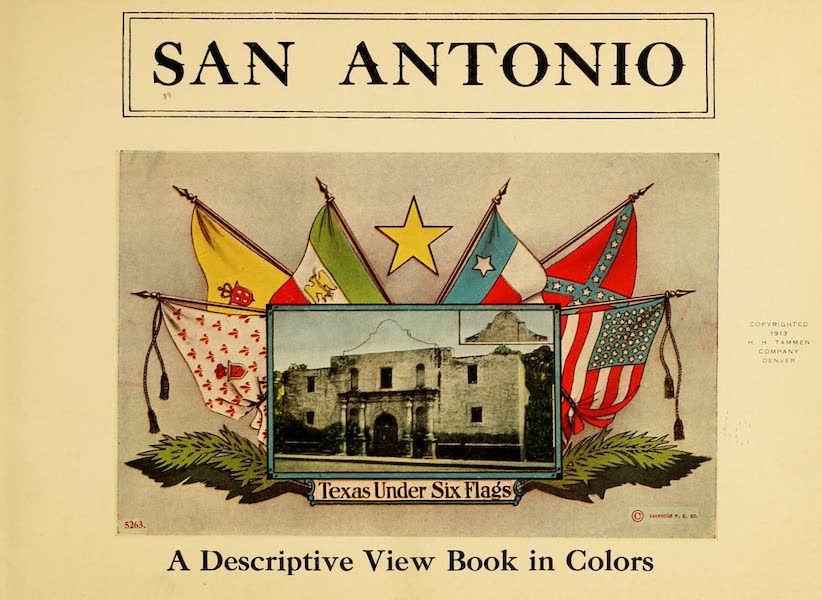 San Antonio, A Descriptive View Book in Colors - Title Page (1913)