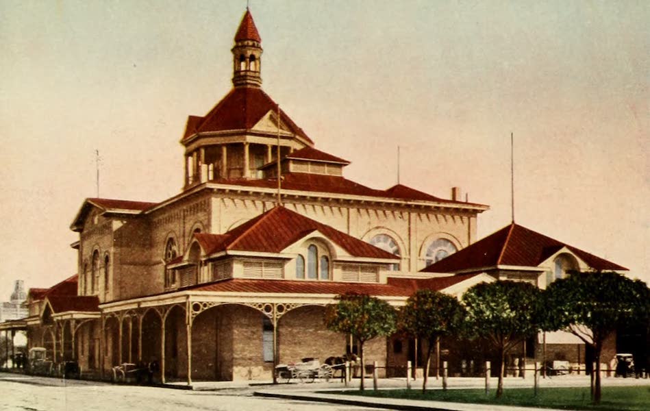 San Antonio, A Descriptive View Book in Colors - The City Market (1913)