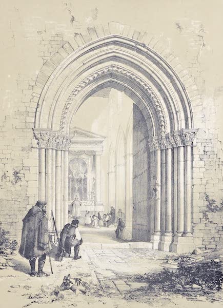 Saracenic and Norman Remains - Portal of the Conventual Church of Maniace, Near Bronte. (1840)