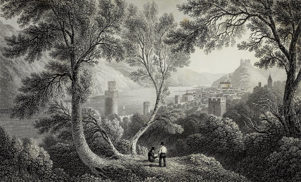 Scenery of the Rhine, Belgium and Holland - Oberwesel and Caub (1826)