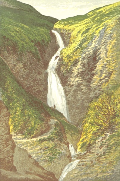 Scottish Loch Scenery - The Grey Mares Tail (1882)