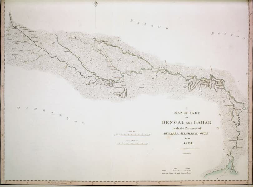 A Map of Part of Bengal and Bahar, with the provinces of Benares, Allahabad, Oude, and Agra