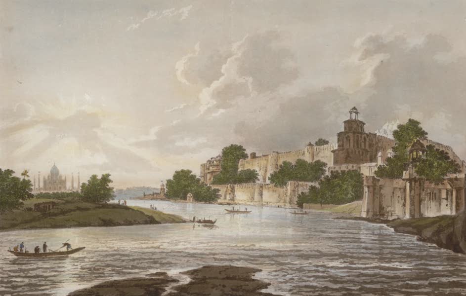 A View of the Fort of Agra, on the River Jumna