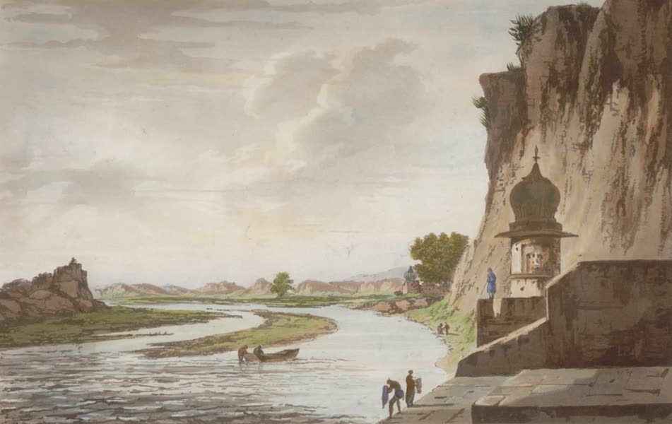 A View of the Gaut at Etawa on the banks of the River Jumna