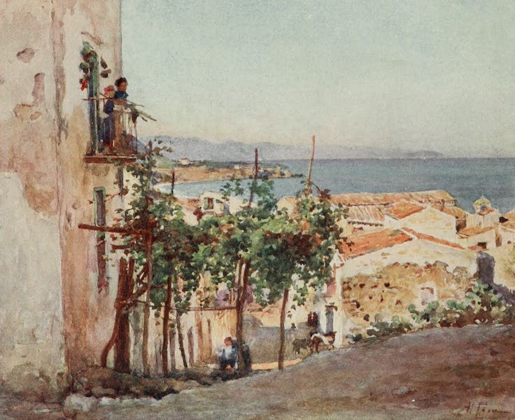 Sicily, Painted and Described - Street in Cefalu (1911)