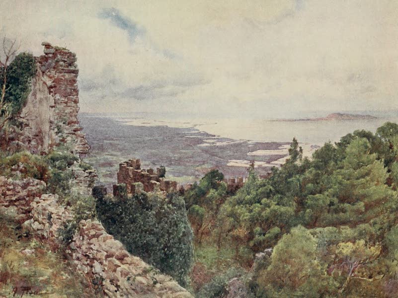 Sicily, Painted and Described - Coast Near Trapani and Island of Aigousa, Scene of the Roman Naval Victory, 242 B.C. (1911)