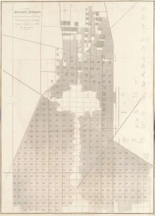 Ancient Mexico from the original map made by order of Montezuma for Cortes