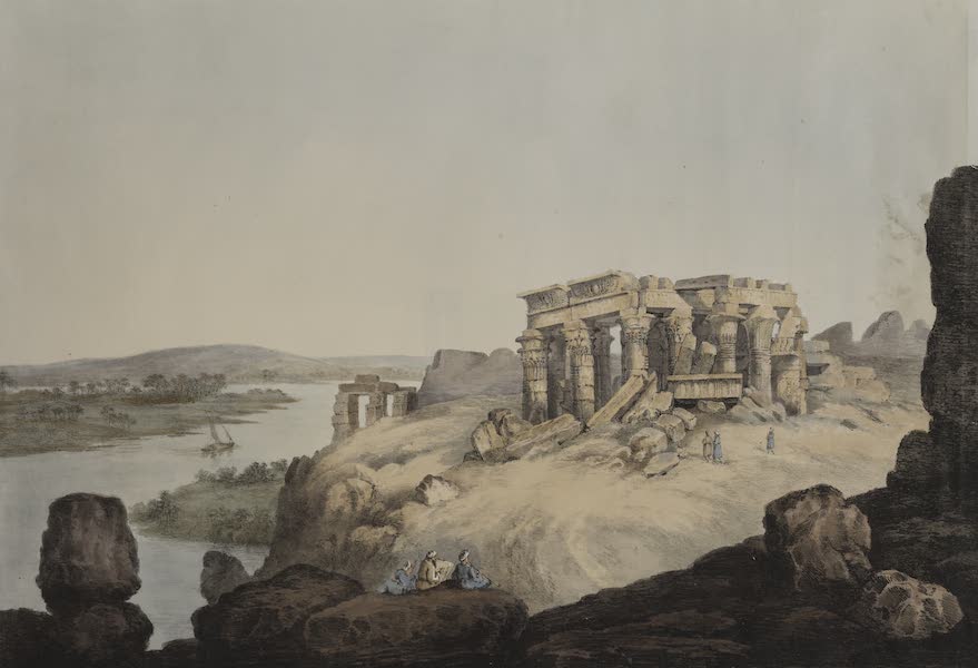 Six New Plates Illustrative of the Researches and Operations - View of the ruins of Ombos [Kom Ombo] and adjacent country (1822)