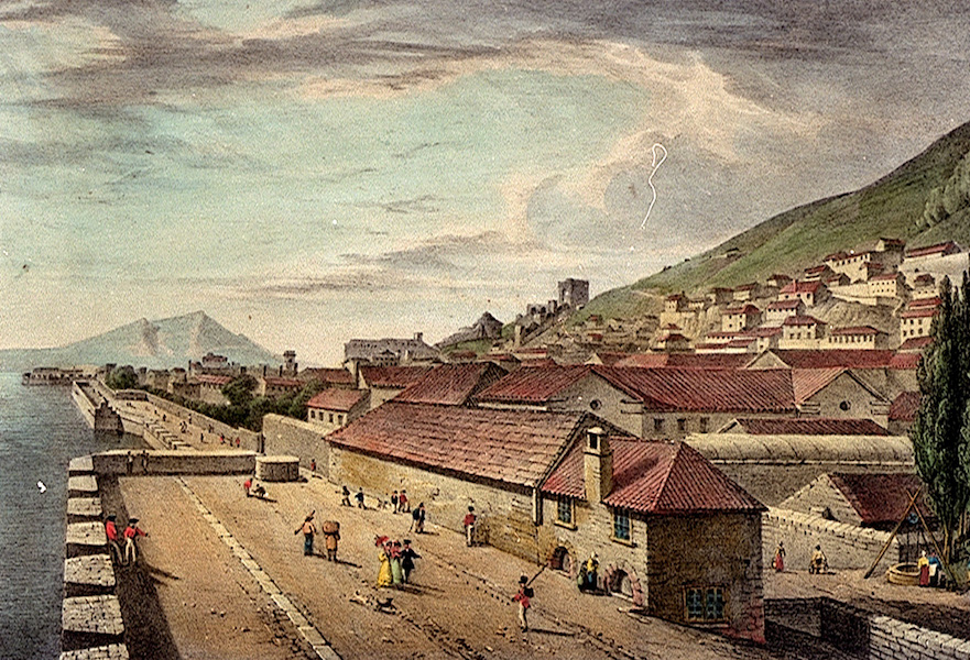 Six Views of Gibraltar - Gibraltar. North from South Bastion (1828)