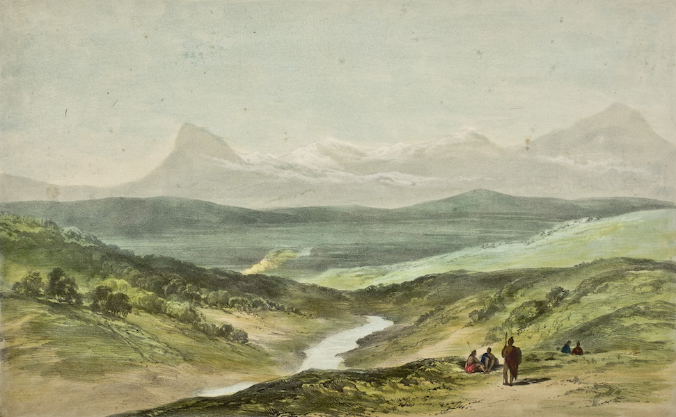 Sketches in North America and the Oregon Territory - Distant View of the Rocky Mountains (1848)