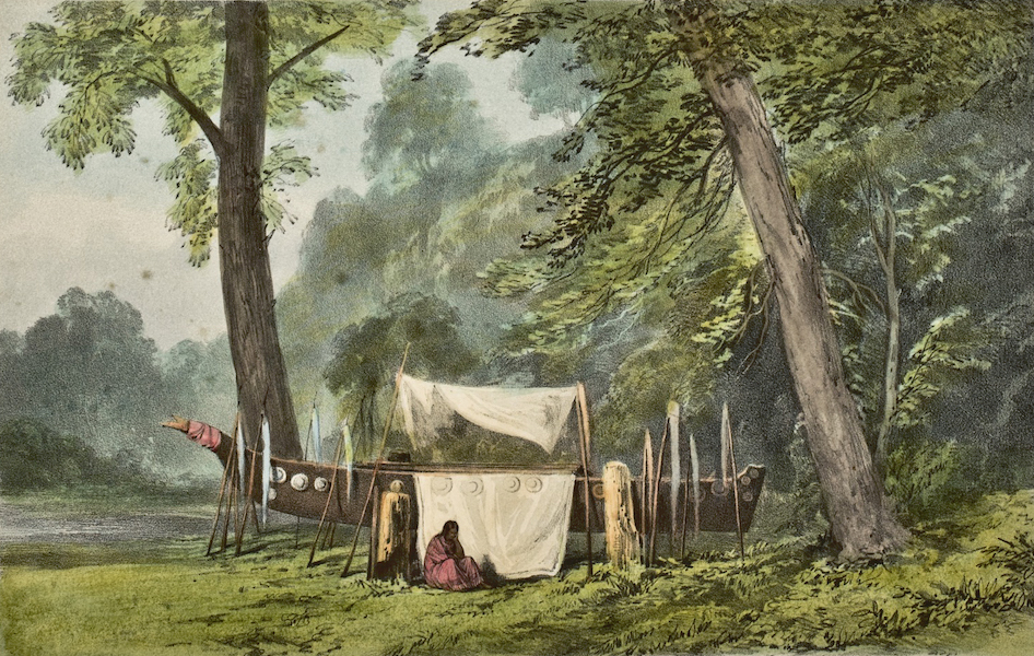 Sketches in North America and the Oregon Territory - Indian Tomb (1848)