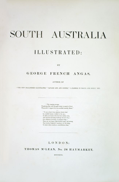 South Australia Illustrated - Title Page (1847)