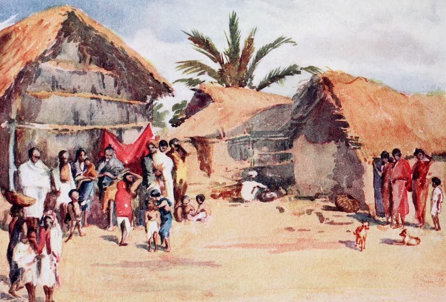 A Village Scene in Kalbundipore, Mysore