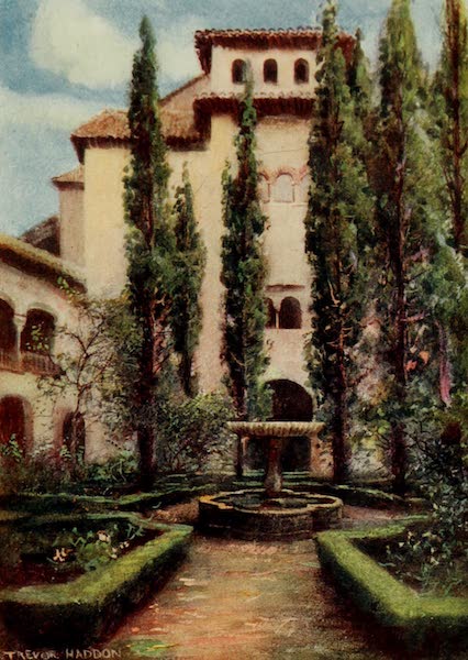 Southern Spain, Painted and Described - Granada - The Generalife : Court of the Cypresses (1908)