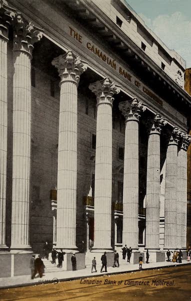 Souvenir of Montreal - The Canadian Bank of Commerce, St. James Street (1910)