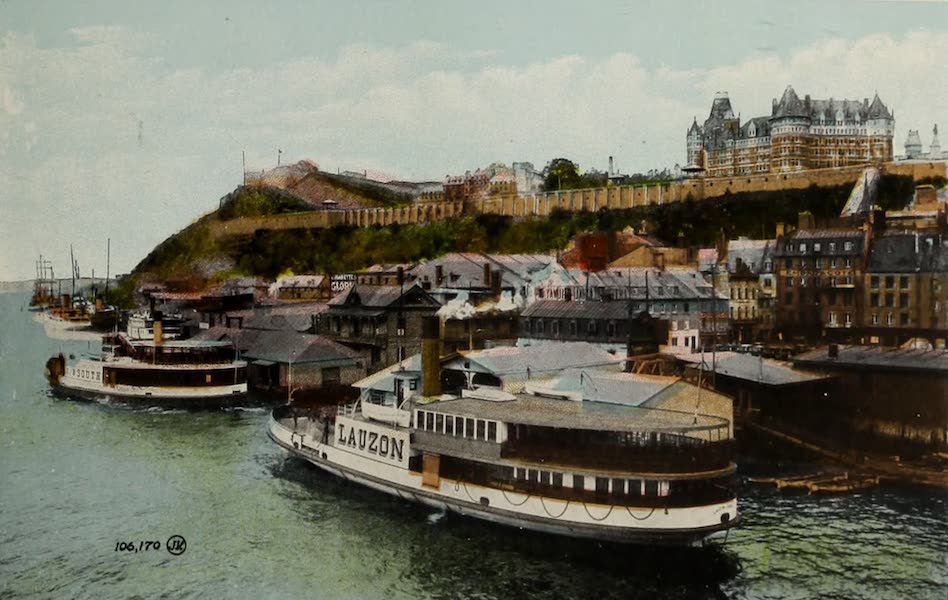 Souvenir of Quebec - Chateau Frontenac and Citadel from the River (1910)