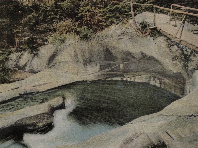 Souvenir View Book of the White Mountains - The Basin and Old Man's Foot, Franconia Notch (1923)