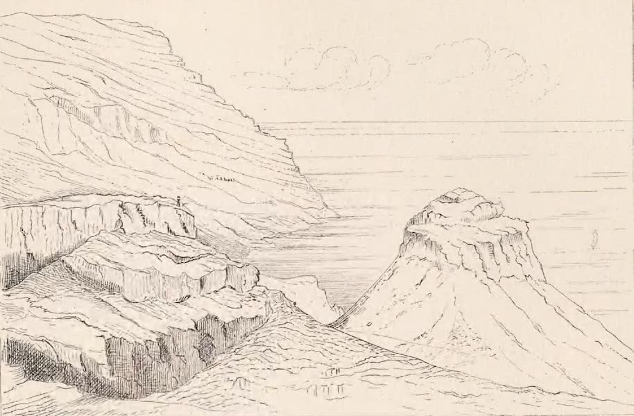 St. Helena: A Description of the Island - North East View of Turks Cap and Barn (1875)