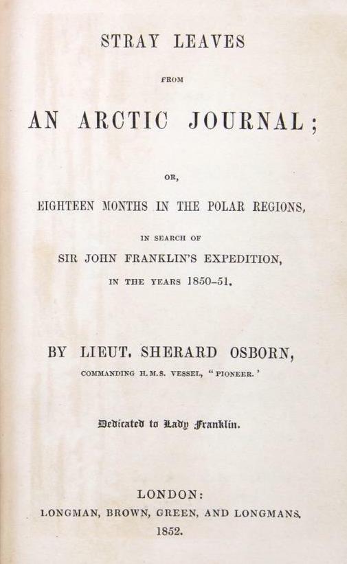 Stray Leaves from an Arctic Journal - Title Page (1852)