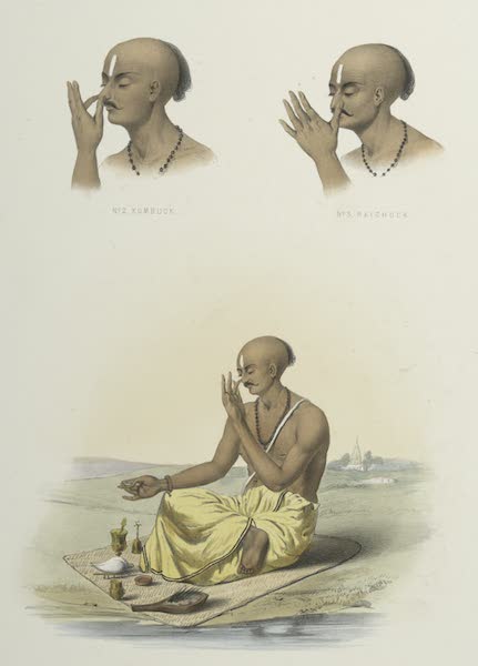 1. Pooruck Pranaiyam [Puraka pranayama]. 2. Kumbuck [Kumbhaka]. 3. Raichuck [Recaka].