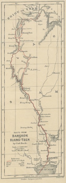 Temples and Elephants - Route from Bangkok to Kiang-Tsen (1884)