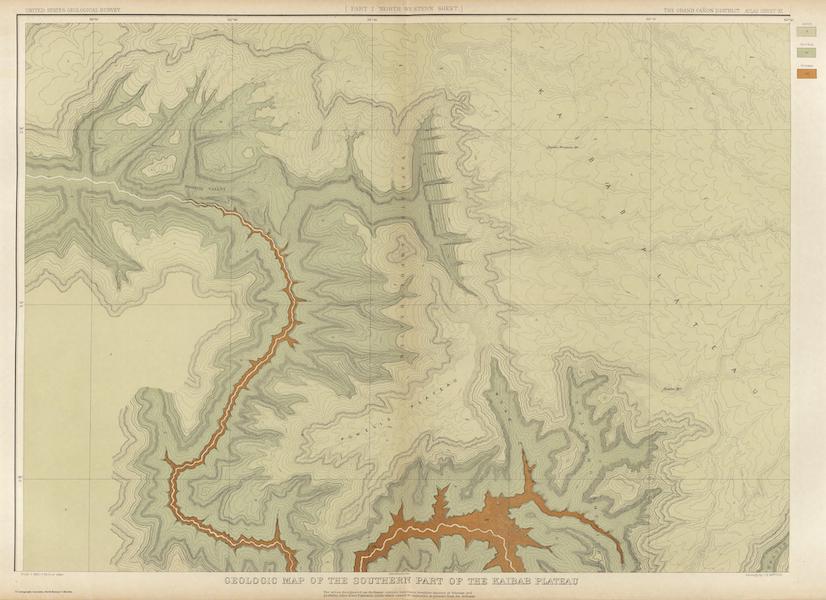 Geologic Map of the Southern Part of the Kaibab Plateau. [Part I. North-Western Sheet]