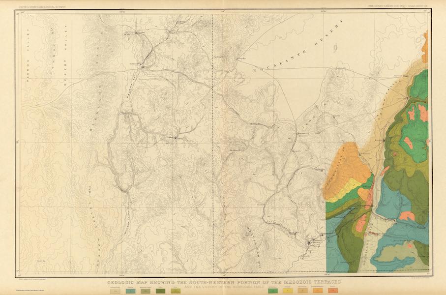 Geologic Map Showing the South-Western Portion of the Mesozoic Terraces