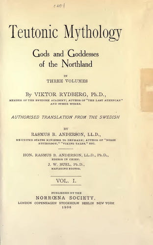 Teutonic Mythology Vol. 1 (1906)