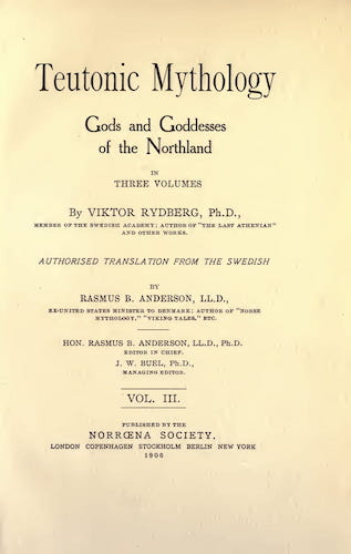 Teutonic Mythology Vol. 3 (1906)